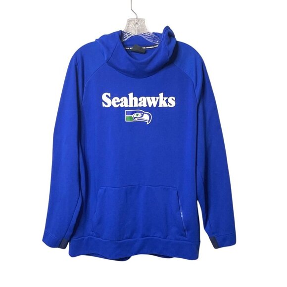 Nike NFL Seahawks Dri-Fit Blue Rewind Hoodie Men’s XL Pullover Kangaroo Pocket - Picture 1 of 7